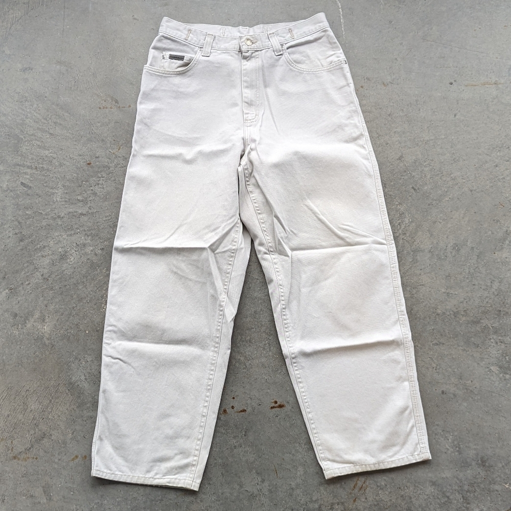 loose fit 1990's 90's BUCKLE BACK JEANS lee riveted M - Picture 5 of 11